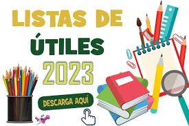Lista de útiles escolares 2023